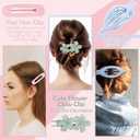 10 Pcs Flat Hair Clips for Women, 3 Styles French Flat Claw Clips Non-slip Matte Hair Clips for Thin Thick Hair, Multicolor