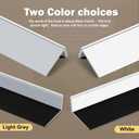 Blackout PVC Light Blocking Strips for Window Shades and Blinds - Blocks Light Along The Sides of Blackout Blinds,Side Tracks for Cordless Shades, Light Blocking Strips for Bedroom (White, 58",2Pcs)