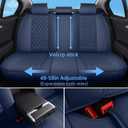 Car Seat Covers Full Set,5 Seat Leather Seat Covers for Cars,Front Seats and Back Seat Cover,Waterproof Car Seat Cushion Protectors,Universal Fit for Most Cars SUV Trucks(Blue, Full Set)