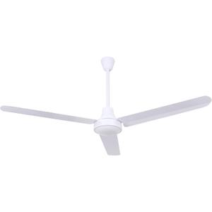 56" White Industrial Ceiling Fan – High-Performance DC Motor for Gyms, Schools, Studios, and Large Spaces – Quiet & Energy-Efficient – Wall Control Included, Extra Large