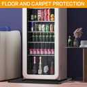 Mini Fridge Silicone Mat,24''x24''x0.5''-Fridge Drip Tray Concave and convex design is leak-Proof and Non-Slip Perfectly Compatible with Washer, Dryer, Wine Cooler, Dishwasher ect (Black)