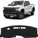 KUST Black Dash Cover for Chevy Chevrolet Silverado/GMC Sierra 1500 2022 2023 2024 2025 & Silverado/Sierra 2500HD 3500HD 2024 2025 (Not for Denali Version) (Only fits 13.4-inch Touch Screen)