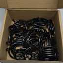 50 Packs Black Metal Curtain Rings with Eyelets, 1.25 inch Inner Diameter Drapery Rings Apply for Curtain Rods(Fits Up to 1-Inch Rod)