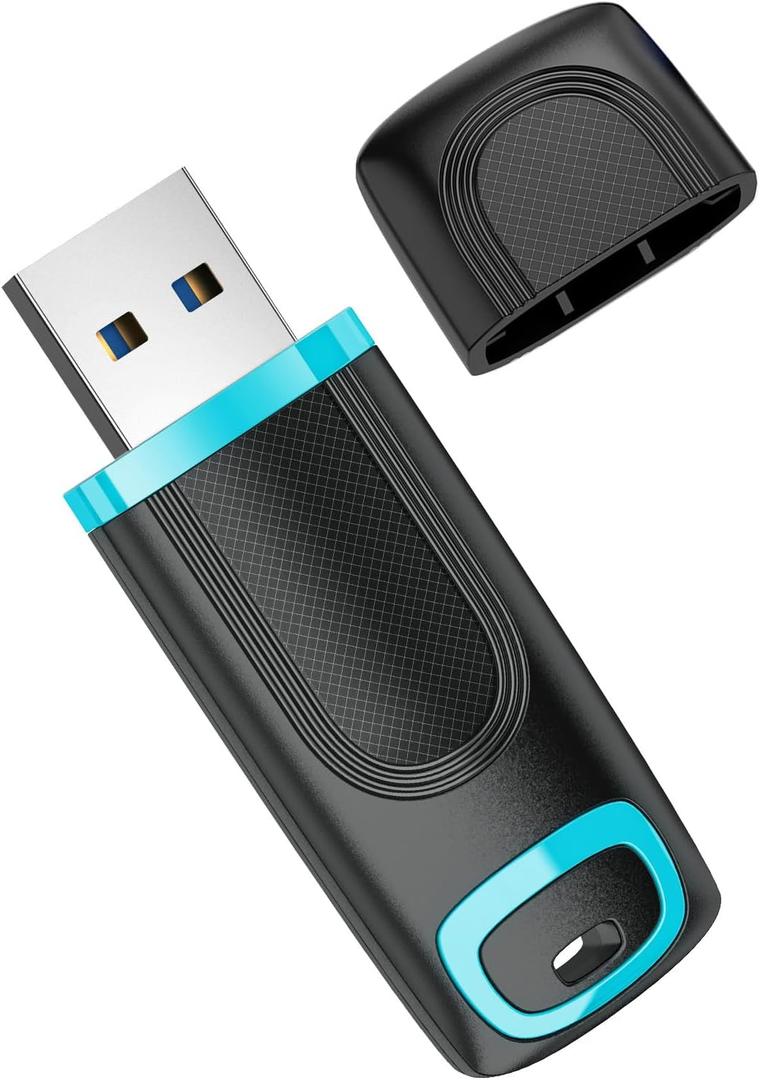 RAOYI 128GB Flash Drive USB 3.0 High Speed Thumb Drive for PC Laptop (128GB-3.0, Cyan 1 Pack)