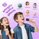 Mini Karaoke Machine for Kids Adults, 2026 TOP Birthday Gifts for Girls 3,4,5,6,7,8+Year Old Toddler Toys,Portable Bluetooth Speaker with 2 Wireless Karaoke Microphones Player Mothers Gifts(Rose Gold)
