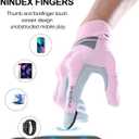 INBIKE Lightweight Women's Motorcycle Gloves Touchscreen Motorbike Gloves with Protective Knuckles for BMX Riding Dirt Bike (Pink, S)