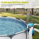 Filter Pump Hose Connector, Kardeep T Joint Pool Hose Connector 1.5 to 1.5, Hose Connector Coupling for Pool Hose Adapter and Filter Pumps - 3 Interfaces