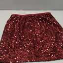 Women's Sequin Skirt Sparkle Stretchy Bodycon Mini Skirts Night Out Party, Size XL