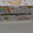 12 Oz Sublimation Sippy Cup 4 Pack, Kids Sublimation Sippy Tumblers, Stainless Steel Todder Water Bottle (White)