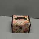 ELLDOO Decorative Treasure Chest Box, Wooden + PU Leather Storage Box for Jewelry Trinkets, Keepsakes box for Girls Women Gifts (Butterfly Pattern, Large)