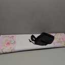 Chinoiserie Mahjong Mat with 1 Carrying Bag 31.5" x 31.5" Pink and White Rubber Anti Slip and Noise Reduction Multi Purpose Game Table Cover for Mahjong, Card, Board Tile Games