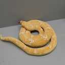 HyDren Giant Boa Constrictor Large Stuffed Animal Snake Realistic Giant Plush Stuffed Snake Toy 80 Inch Lifelike Animal Gifts for Kids Birthday Party Prank Props(Brown)