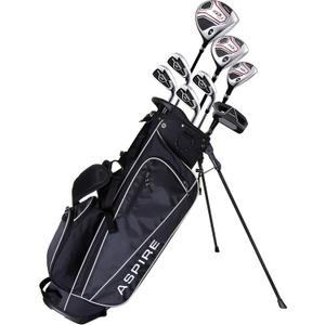 Aspire XD1 Teen Golf Club Set for Ages 13-16 (5'1"-5'6") - Left/Right-Handed Complete Youth Golf Club Set with Driver, Hybrid, 7-PW Irons, Putter, Stand Bag & 3 Headcovers