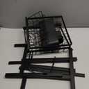 Sakugi Over The Sink Dish Drying Rack - Adjustable 2 Tier Large Capacity Stainless Steel Drainer with Cutlery & Utensil Holders, Kitchen Storage & Organization, 30"-33.9" L x 11" W x 21.5" H, Black (Standard - 3 Baskets)