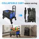 2 in 1 Folding Hand Dolly Cart with Wheels,300LBS Capacity Hand Truck Dolly with Retractable Handle, Collapsible Dolly Cart Suitable for Grocery, Shopping, and Transportation.