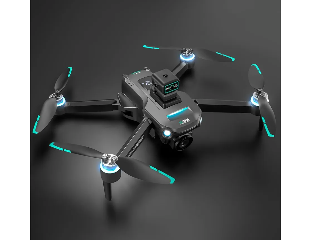 New GPS Drone with Camera Screen on Controller Brushless Motor Foldable Mini 5G RC Quadcopter Drones for Adults Beginner, Support Gesture Control,Altitude Hold,Headless Mode (Black)
