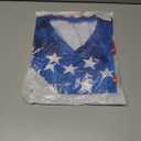 CM-Kid 4th of July Patriotic Shirt for Women American Flag Clothing Summer V Neck Short Sleeve USA Outfit Tee Top (S)