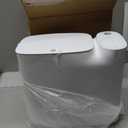 CTIME Bathroom Trash Can Set - Narrow White Plastic Small Trash can, a Toilet Wand, Toilet Brush Holder and 36 Refills, 2 Gallon Trash can with pop-up lid, Suitable for bathrooms and Small Toilets.