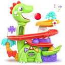 Move2Play, Air-Powered Dinosaur Ball Popper | 30+ Songs, Sayings, & Lights | Baby & Toddler Toys Ages 6 7 8 9 10 12+ Months | Boy & Girl Gift for 1, 2+ Year Olds | Birthday Present
