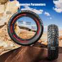 Cooryda 10X2.5 Off Road Tire for Ninebot F20/F40/G30/mi4 ULTRA/mi4,10 inch Solid Tyres 60/70-6.5 with Mounting Tool for Electric Scooter, 10X2.5'' Scooter Replacement Wheels For Front(Red 1pc)