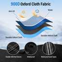 Snow Blower Cover, Heavy 900D Oxford Fabric Waterproof Outdoor Snowblower Covers, Universal Size Fits Single and Two Stage Snow Blowers, Water, Wind, UV, W/Adjustable Buckle and Vents - Black