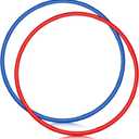 Soulchen 2 Pcs Toy Hoop Exercise Hoop Detachable Adjustable Plastic Hoops Playground Equipment for School Colored Hoops Circles Exercise Ring for Teens Dog Agility Equipment (Red and Blue)