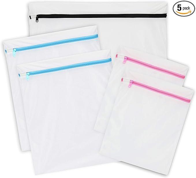 Simple Houseware Laundry Bra Lingerie Mesh Wash Bags (1 X-Large, 2 Large and 2 Medium) - 5 Pack