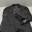 LUPURTY 3 Piece Suits for Men,Men's Suit Slim Fit,Business Solid One Button Single Breasted Tuxedo Blazer Vest Pants Set,Black M