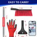 24" Snow Brush and Ice Scraper for Car Windshield, a Detachable and Portable Snow Scraper for Car with Ergonomic Anti-Slip Grip for Cars, SUVs