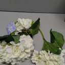 Kimura's Cabin 6Pcs Fake White Hydrangea Flowers Artificial Silk Hydrangeas with Stems Faux Hydrangea Bouquets for Home Wedding Party Table Core Decoration (White, Pack of 6)