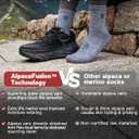 Juclise Baby Alpaca Wool Lightweight Micro Crew Socks for Men & Women (S)