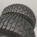 15x6.00-6 Flat Free Lawn Mower Tire and Wheel 2 Pack, with 3/4" Bearings & 5/8" and 1" Bushings, 3" Centered Hub, Compatible with John Deere Riding Mower, Lawn Tractor