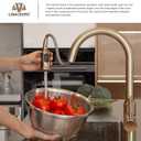 Champagne Gold Kitchen Faucet with Pull Down Sprayer