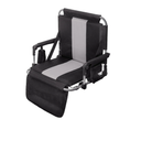 GREEN PARTY Stadium Seat for Bleachers Portable Outdoor Floor Folding Stadium Chair with Armrest, Back Support, Cup Holder, Mesh Bag and Hide Hooks
