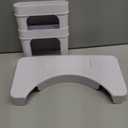 Homoyoyo Toilet Stool Bathroom Stool Toilet Seat Foot Foot for Shower Commode Rest for Adults Pp Step Mini (40.00X21.00X17.00CM, Gray)