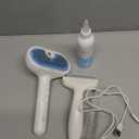 Pet Steam Brush for Dog & Cat - 3-in-1 Steam Grooming Slicker Brush & Undercoat Rake for Shedding - Self Cleaning Spray Comb with Mist for Long & Short Haired Pets - Includes Waterless Shampoo, Blue (7.85 blue-KJS)