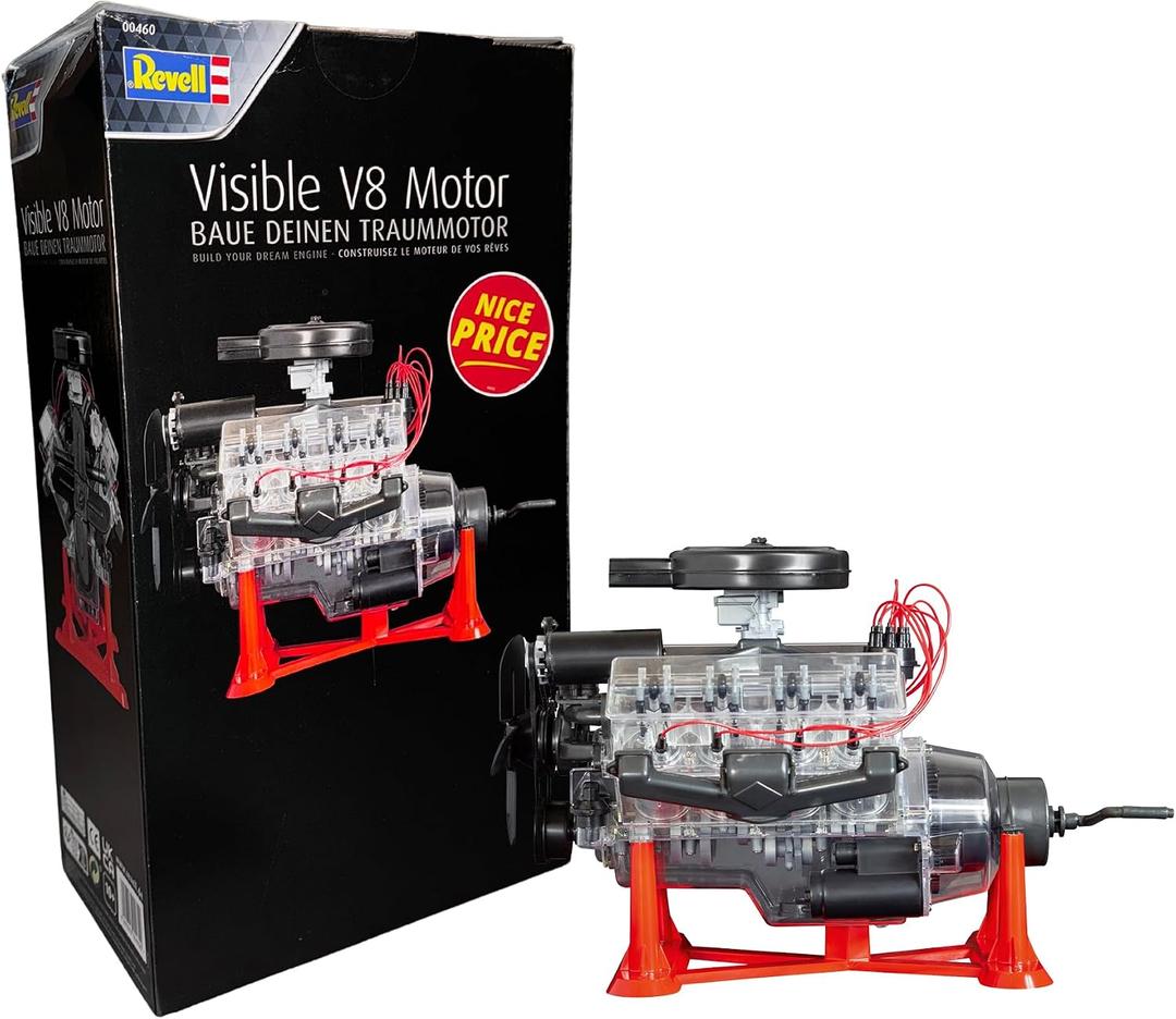 Revell 00460, Visible V-8 Engine Model Kit, unpainted