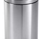 simplehuman 4.5 Liter / 1.2 Gallon Round Bathroom Step Trash Can, Brushed Stainless Steel