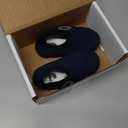 FEETCITY Baby Boys Girls First Walking Shoes Infant Sneakers Crib Shoes Breathable Lightweight Slip On Shoes (Dark Blue), Size 1