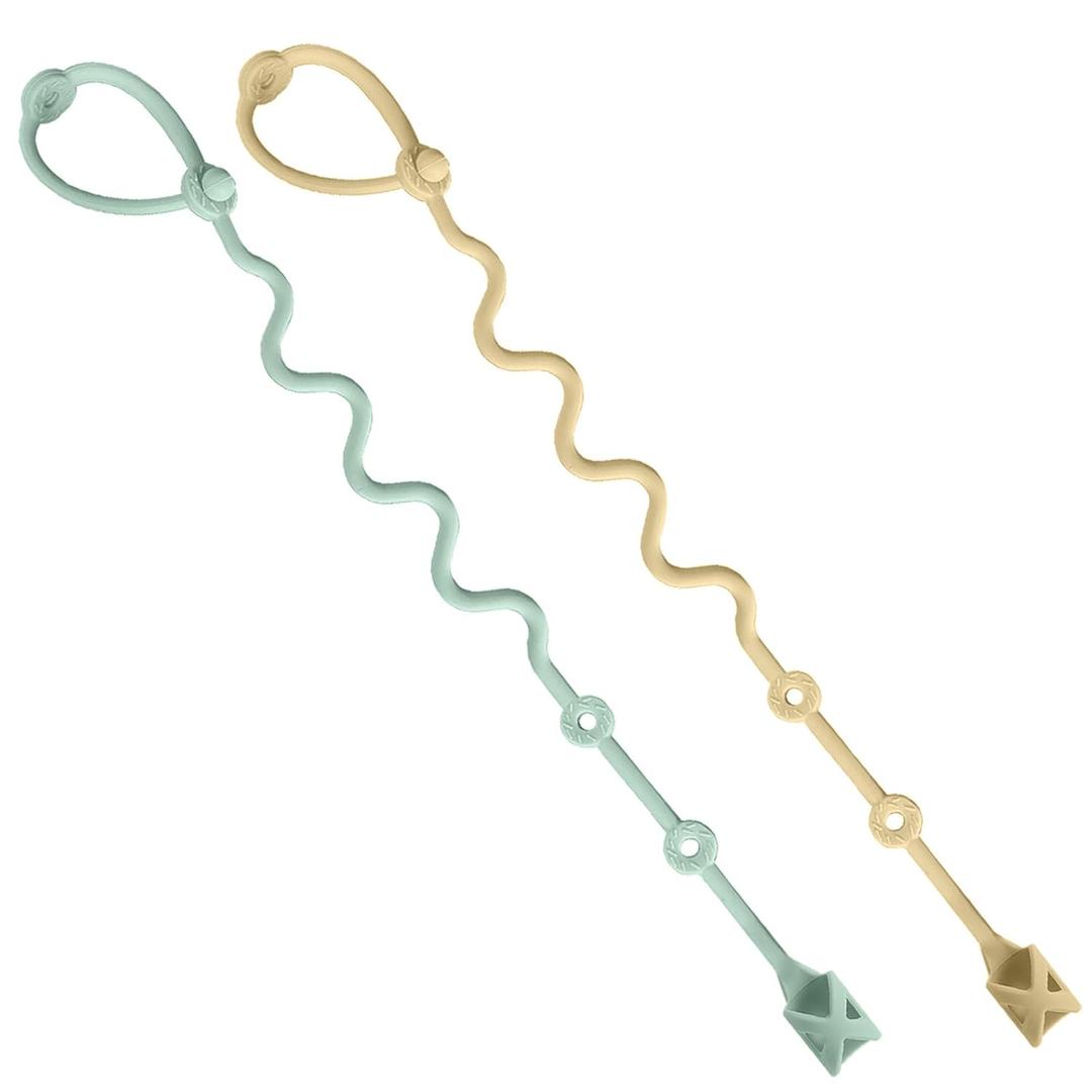 Silicone Utensils Holder Strap (Green/Beige, 2PK)