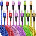 XIAWAO USB A to USB C Cable 6-Pack, C Charger Cord Fast Charging for iPhone 17 16 15 Pro/Pro Max, Samsung Galaxy S25 S24 S23 S22 S21 S20 A17 A16 A15, Moto g, Pixel 10 9