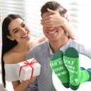 3 x Mens Stocking Stuffers Golf Gifts for Golfers Fathers Funny Golf Socks Birthday Gifts for Men Dad Him (Green)