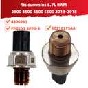 68210175AA Fuel Rail Pressure Sensor Replace for Cummins 6.7L RAM 2500 3500 4500 5500 2013-2018 4306993 Pressure Sensor
