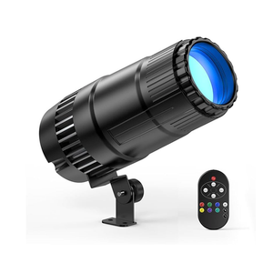 20W Pinspot Light with Remote,RGBWYP+Cyan LED Beam Spot Lights,Ultra Bright Mirror Disco Ball Spotlight Stage Light for DJ Disco Party Bar Club Show Wedding Children's Theater