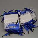 Kolldenn 50 Pack Small Blue Floral Gift Bags Bulk 4.33 x 3.94 x 2.76 Chinoiserie Floral Blue Paper Thank You Gift Bags with Handles Cards for Wedding Bridal Shower Birthday Bachelorette Party Favors