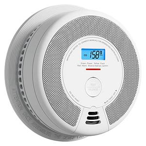 X-Sense 10-Year Battery Combination Smoke Carbon Monoxide Alarm Detector with Large LCD Display (Standalone Model)