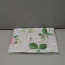 Vinyl Tablecloth with Flannel Backing - Waterproof, Oil-Proof, Easy to Clean -Plastic Table Cloth - Perfect for Dining Tables, Kitchen Tables, Parties (White Flowers, 5454 Inch Square)