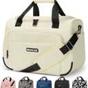 Underseat Carry On Luggage Lightweight Travel Tote Weekender Bag Overnight Duffle Bag for Travel, Travel Essentials Personal Item Travel Bag for Women and Men, Beige-16Inch