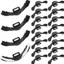 3/8" - 1/2" Pex 90 Degree Elbow Plastic Tubing Bend Support Black Pex Fittings Clamps Pipe Holder 1/2 Inch(20 Pcs)