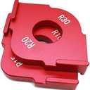 Set of 2 Radius Jig Router Templates - Corner Radius Routing Templates, Aluminium Alloy, Rounded Corners Router Bit Templates for Woodworking, R10 R15 R20 R30